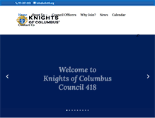 Tablet Screenshot of kofc418.org